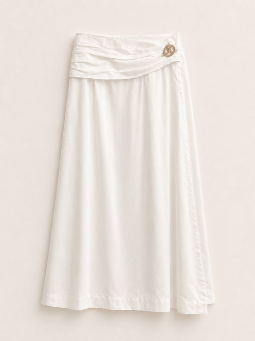Pre-Order Beach Linen Skirt - White