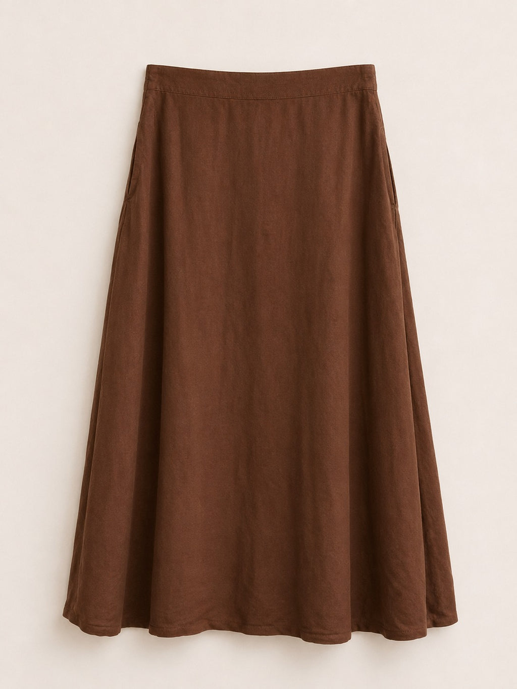 Pre-Order Beach Linen Skirt - Brown