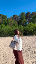 Pre-Order Beach Linen Skirt - Brown