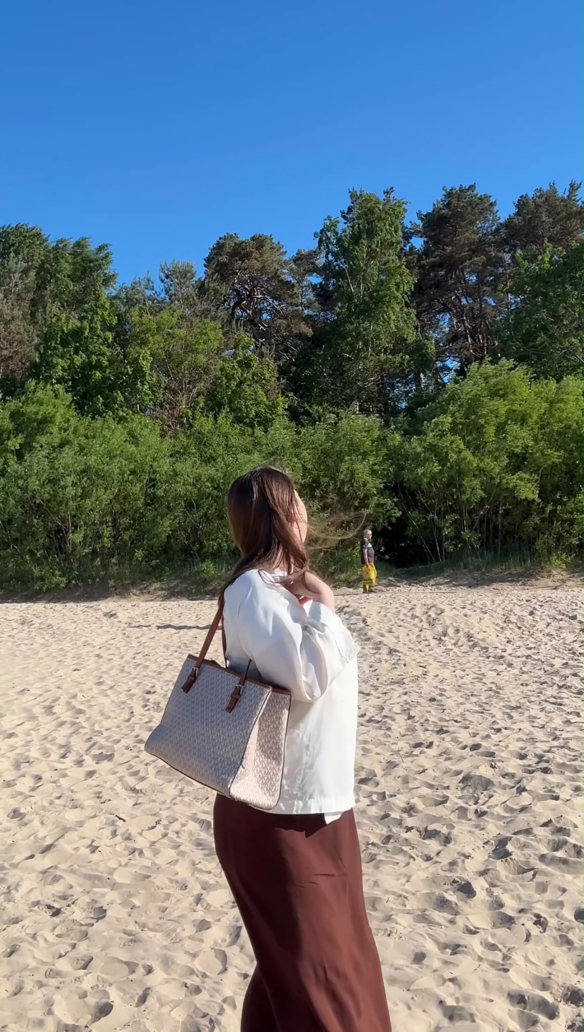 Pre-Order Beach Linen Skirt - Brown